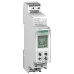 Interruptor horario digital 230VAC 16A 1NA, pila litio, 24hrs+7días, LCD, SPDT, precisión +//0.5 s/dias, CCT15854, Schneider