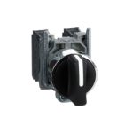 SELECTOR MANETA CORTA 3 POSIC METAL NEGRO ø22MM 2NA HARMONY XB4BD33, SCHNEIDER